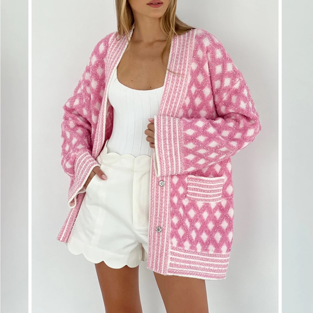 New! Vita Grace Tarryn pearl trimmed Cardigan